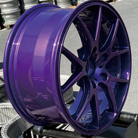 Rines de Aluminio Forjado Cóncavos Profundos Personalizados de 17 18 19 20 21 22 Pulgadas, 5*100 5*112 5*114.3 5*120, Color Morado Brillante, Diseño de Rayos Delgados para A3 A4 A5