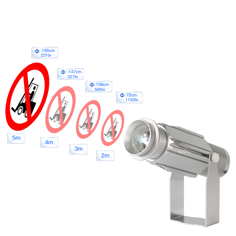 Static 20W LED Logo Gobo Projector Custom Caution Signs Lights Safety ...