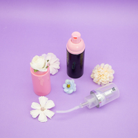 Distributeur de savon en mousse PET personnalisé avec logo, avec applicateur brosse en silicone pour mousse nettoyante visage et shampoing
