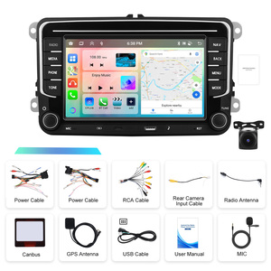 วิทยุติดรถยนต์ Podofo 7 นิ้ว ระบบแอนดรอยด์ 6+128GB รองรับ Wireless CarPlay และ Android Auto สำหรับรถยนต์ Volkswagen, Seat, Skoda พร้อมกล้องและไมโครโฟน - Product Image 4