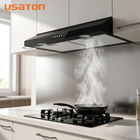 Hotte de cuisine classique de haute qualité avec éclairage LED, bon prix, commande par bouton, boîtier en aluminium, hotte aspirante