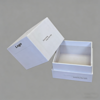 Échantillon Gratuit - Boîte Rigide en Carton Blanc Écologique avec Couvercle Carré et Base, Finition Mate, Éponge Intégrée pour Emballage Cadeau de Bougies et Parfums