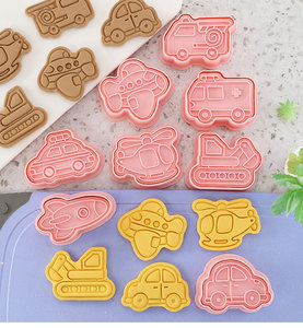 Nghệ tây hot 8 cái/hộp máy bay xe ô tô freshie Cookie cutter fondant bộ phim hoạt hình cho nướng bánh cookie Biscuit khuôn - Product Image 6