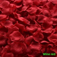 Vente en gros de 1000 pétales de rose artificiels en soie rouge pour les décorations de mariage, de confession, de fête et de la Saint-Valentin