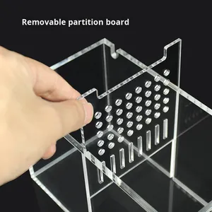 Boîte d'isolement pour la reproduction des poissons tétra, acrylique ultra-blanc, petite, de bureau, sans changement d'eau, combinaison créative écologique - Product Image 3