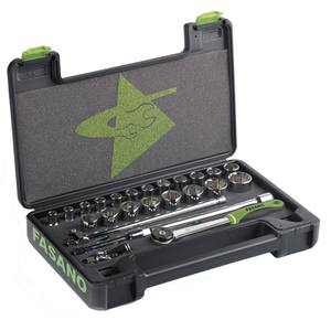 Fasano Socket <b>Set</b> 1/4 3/8 1/2 Inch Drive Metric <b>Torque</b> Wrench Auto Repair Tools - Product Image 1