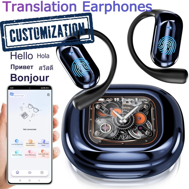 New Upgraded YYK-Q16s Pro Ows Sports Touch Screen Earbuds AI Smart Translation Wireless Earphones Chinese-English Translation