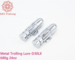 Señuelo de Pesca SXY FISHING D30LX, Cromado en Cobre, para Pesca de Arrastre, Cebo de Agua Media con Cabeza de Chorro y Hélice, Sin Anzuelos, para Pesca en Agua Salada - Product Image 5