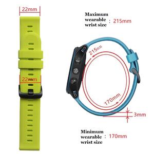 <span class=keywords><strong>Correa</strong></span> de Reloj de Silicona de 22 mm con Liberación Rápida para Reloj Inteligente <span class=keywords><strong>Garmin</strong></span> Forerunner 945/<span class=keywords><strong>935</strong></span> Fenix5 Fenix6 - Product Image 5