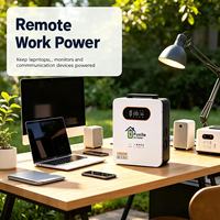 Station d'alimentation portable LiFePO4 2000Wh, générateur solaire 1000W avec sorties AC, DC et USB pour la maison, la sauvegarde et le camping