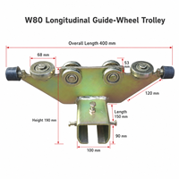 Rouleau de porte coulissante en acier W65, roue de guidage longitudinale, chariot, rouleau de porte de garage, poulie, guide industriel pour garage