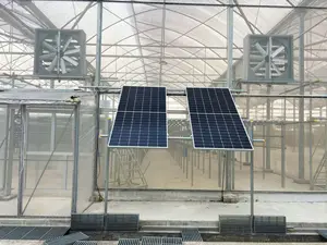 Hvls พัดลมติดเพดานผลิตจาก DC36V ใช้ในฟาร์มสัตว์ปีกพัดลมทรงสี่เหลี่ยม10FT ใช้พลังงานแสงอาทิตย์