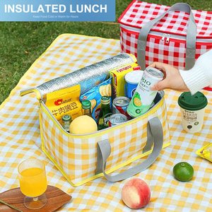 Sac à lunch isotherme en polyéthylène, pliable, grande capacité, facile à nettoyer, boîte à lunch multi-usages - Product Image 5