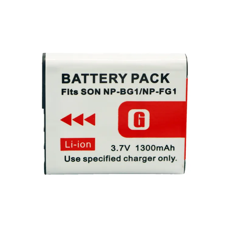 3,7 V 1300mAh Blanco batería de reemplazo NP-BG1 NP-FG1 BG1 FG1 para Sony DSC-HX20V H70 H90 DSLR Cámara