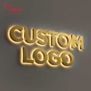 Insegna Luminosa LED Personalizzata per Esterni con Logo Aziendale, Lettere <span class=keywords><strong>in</strong></span> <span class=keywords><strong>Metallo</strong></span> Spazzolato 3D - Product Image 2