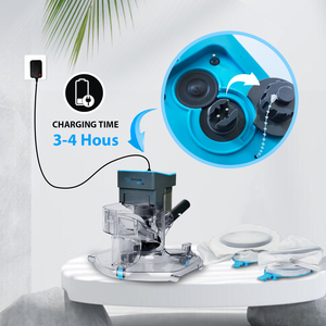 Sacchetto filtro ultra-grande da 10 litri per la massima raccolta di detriti, aspiratore per foglie portatile ricaricabile per piscine interrate e fuori terra - Product Image 3