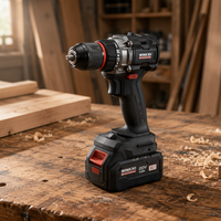 Perceuse sans fil 18V 20V avec moteur sans balais, mandrin à changement rapide, batterie au lithium, perceuse électrique portative pour la rénovation de la maison
