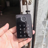 Fingerabdruck-Smart-Vorhängeschloss mit Passwort- und App-Entsperrung, Cloud-Speicher-Kompatibilität für Aluminium-/Stahl-/Glas-/Messing-/Holztüren