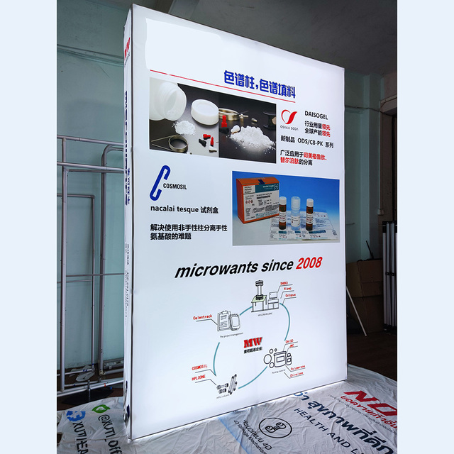 Hot Sales Custom Portable Modular Trade Show Stand Foldable Exhibition Booth Display with SEG Light Box Banner for Tradeshows