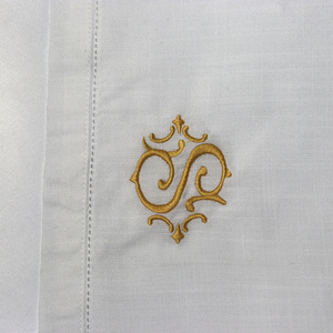 Serviettes en lin brodées à la main personnalisées 100% décor de table réutilisable en lin Style moderne pour la maison ou l'avion - Product Image 4