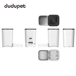 DuduPet Comedero Inteligente para Mascotas, Dispensador Automático de Comida para Perros y Gatos con Temporizador y Control de Porciones, Blanco, 1.25 kg - Product Image 1