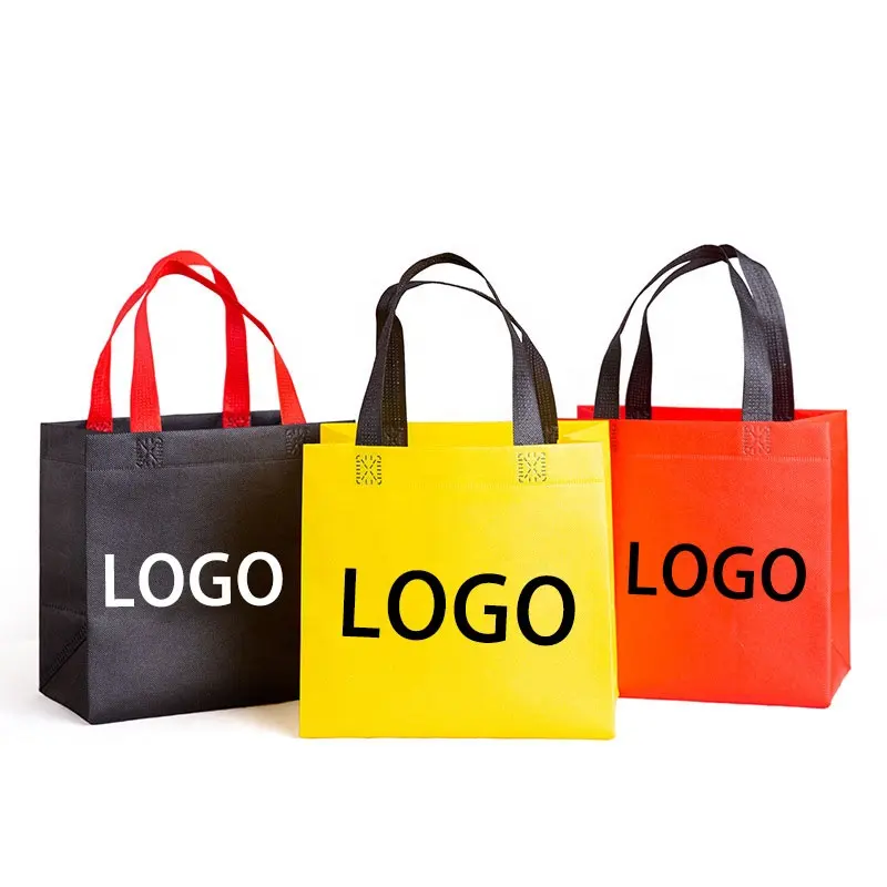 Eco Reusable Non Woven Shopping Bag For Grocery Promotion Custom Wholesale PP Foldable Non-woven Fabric Tote Bags