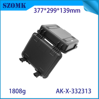 377x299x139mm étui rigide noir Ip67 étanche antichoc étui rigide PP étui à outils en plastique dur
