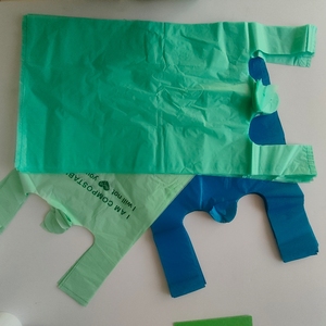 High Quality Eco-environmentally Plastic <b>Bags</b> China Made Cpmpostable Shopping <b>Bags</b> for Supermarket Waste - Product Image 4