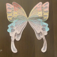 Patchs papillon de broderie colorés fantaisie nouveaux badges thermocollants à transfert de chaleur à des fins décoratives