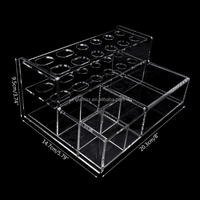 Support de seringues en plastique à 7 emplacements, étui de rangement pour flux, support de seringues en acrylique miroir doré, organisateur de seringues et injecteurs en acrylique