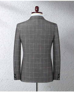 <span class=keywords><strong>Veste</strong></span> à <span class=keywords><strong>carreaux</strong></span> en polyester gris pour hommes Slim Fit <span class=keywords><strong>Veste</strong></span> décontractée pour hommes Costumes et <span class=keywords><strong>blazer</strong></span> pour hommes - Product Image 6