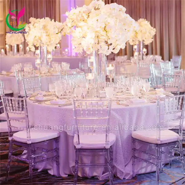 Hotel Wedding Chivari Tiffany Chair Transparent Events Clear Resin Hotel Furniture Events / Wedding / Banquet Stacking Modern