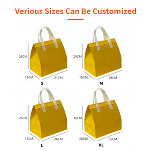 Sac de livraison isotherme pliable en aluminium, imperméable et écologique pour la vente <span class=keywords><strong>à</strong></span> emporter de pizzas et d'épicerie - Product Image 6