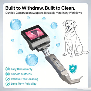 Laringoscopio Veterinario Rígido con Ángulo de 70 Grados, Pantalla de 3 Pulgadas, Batería Recargable, Endoscopio para Anestesia de Mascotas - Product Image 3