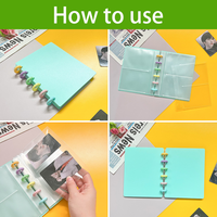 A5 Fotoalbum mit Pilzloch-Design, Stern-Motiv, Kleines Kartenbuch, Idol-Kartenalbum, Spielkarten-Sammelalbum