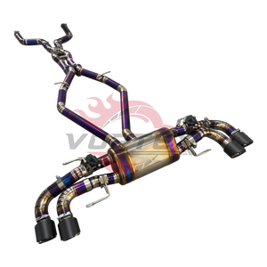 ท่อไอเสียแบบ catback ไทเทเนียมสีม่วงน้ำวนสำหรับ Alfa Romeo Stelvio Quadrifoglio 2.9T valvetronic พร้อมปลายคาร์บอนไฟเบอร์ - Product Image 2