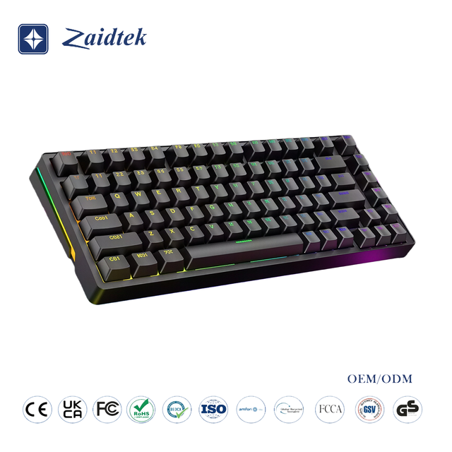 83-Key Laptop Gaming Mechanical Keyboard RGB Lighting USB-C Interface Anti-Ghosting ABS Plastic Wired Blue Red Brown Switches