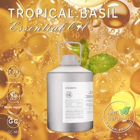 Huile Essentielle de Basilic Tropical 10ml Distillée 100% Pure Naturelle Biologique de Qualité Supérieure pour l'Aromathérapie, la Beauté, le Spa, le Diffuseur et les Soins Herbacés