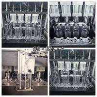 Máquina de Moldeo por Soplado y Estirado Semiautomática de 4 Cavidades con Bomba PLC y Sistema de Carga Automática de Preformas para Botellas de PET para Jugos y Cosméticos