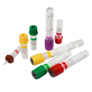 Tubos de ensayo de sangre Tubo ESR desechable médico Activador de coágulos de vacío de plástico de vidrio K3 K3 EDTA Tubo de recolección de muestras de sangre