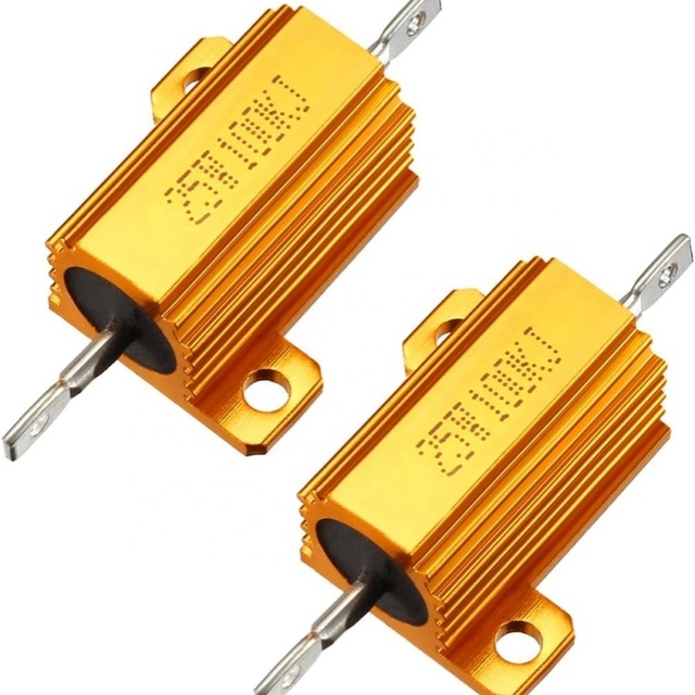 Chassis Mount Wirewound Power Resistors Aluminum Shell Case Load Resistor RX24 25W 100K 5%