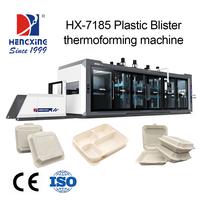 Machine de formage plastique entièrement automatique HENGXING HX-7185 pour PET/APET/PP/PS/PLA/fécule de maïs, longueur 850 mm, hauteur 120 mm