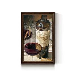 Decorazione del vino rustico Vintage arte della parete pittura su tela per il ristorante occidentale Wine Bar cucina Lounge - Product Image 5