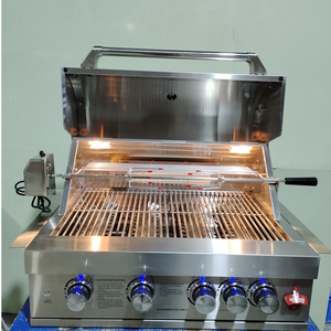 <span class=keywords><strong>Barbecue</strong></span> à <span class=keywords><strong>gaz</strong></span> <span class=keywords><strong>encastrable</strong></span> en acier inoxydable 304, 4+1 brûleurs, avec éclairage LED, personnalisable, pour l'extérieur - Product Image 1