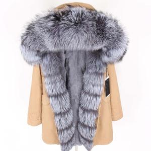 Trench Invernale da <span class=keywords><strong>Donna</strong></span> 2025 Classico e Confortevole con Fodera Staccabile in Pelliccia di Coniglio e Bordi in Vera Pelliccia di Volpe - Product Image 6