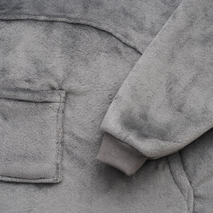 <span class=keywords><strong>Pull</strong></span> imprimé douillet pour femme, sweat à capuche oversize, couverture portable avec manches, en <span class=keywords><strong>polaire</strong></span> - Product Image 4