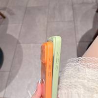 Coque de téléphone antichoc fine et protectrice avec contour de caméra en verre, finition mate et paillettes pastel scintillantes pour iPhone 18 17 Pro Max 16 15 14 13
