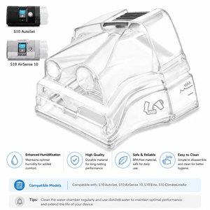 Chambre à eau de rechange durable pour <span class=keywords><strong>humidificateur</strong></span>, compatible avec la machine CPAP S10, pour un usage quotidien à domicile et un meilleur sommeil - Product Image 2