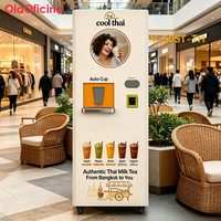 Distributeur automatique de café chaud et froid V-50ST-TH avec fonction de fabrication de glace pour bureau, hôtel, café, 5 boissons, écran tactile, nettoyage automatique