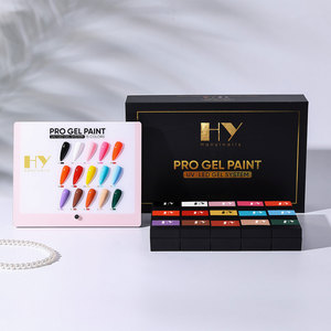 Hanyi Premium HEMA TPO Free Vegan Eco-Friendly High Quality Private Label Natural Resin Soak No Wipe Painting Nail Gel Bottle - Product Image 2